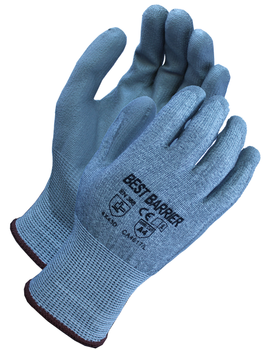 ANSI A4 Cut Resistant Gloves |  Polyurethane Coating| Industrial Engineered Fiber (12 Pairs)