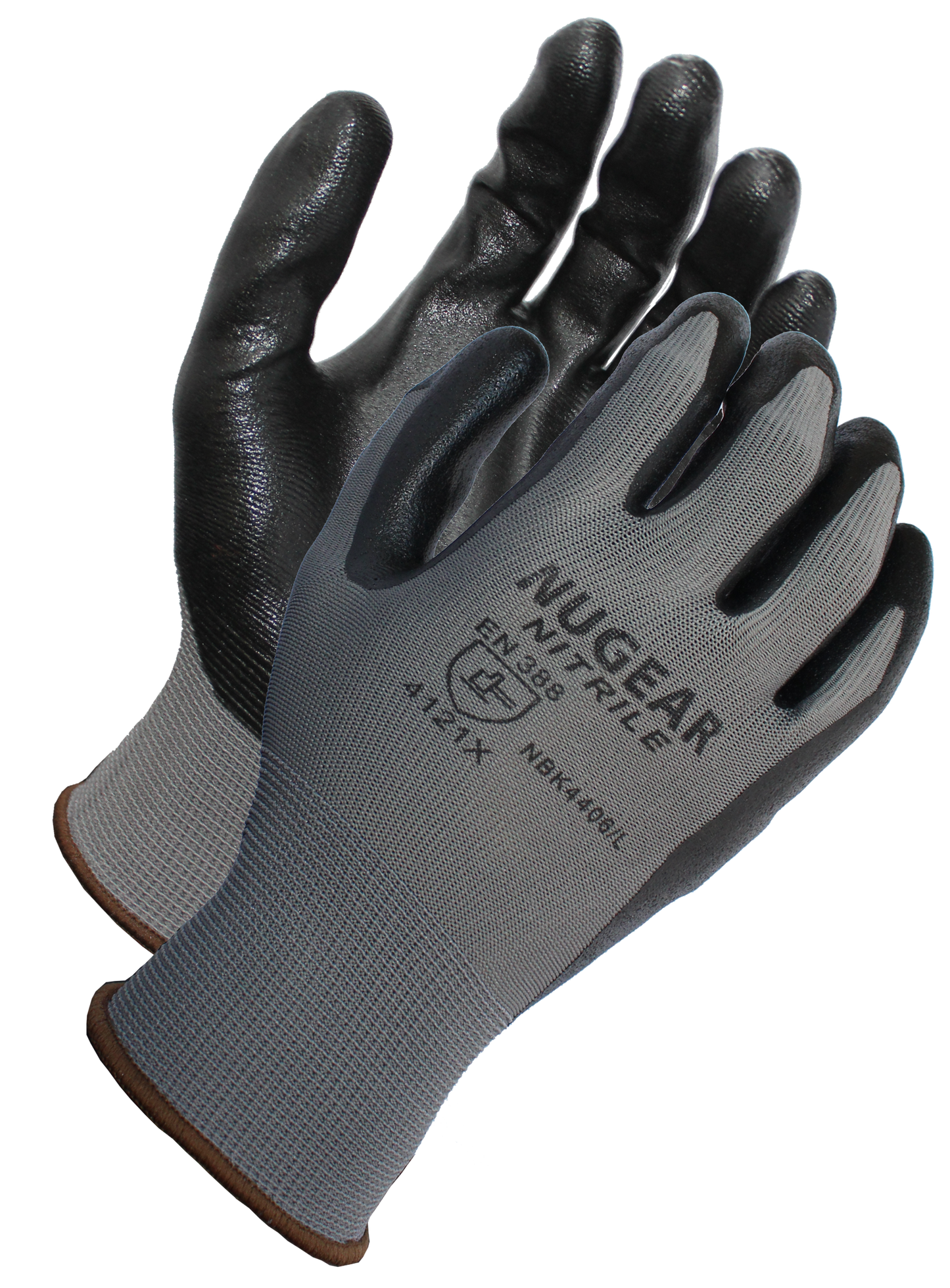 NuGear Nitrile Foam Palm Coated Protective Safety Work Gloves (12 Pairs)