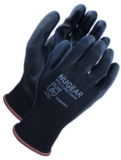 Black Polyurethane Coated Work Gloves | 13-Gauge Precision
